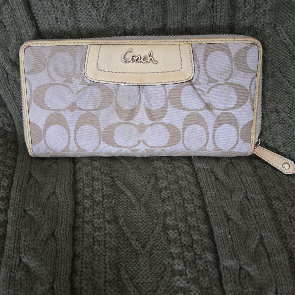 Coach Beige and Brown Wallet